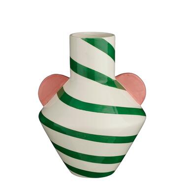 Mica Decorations Stratt Vaas - H28 x Ø22 cm - Keramiek - Groen product