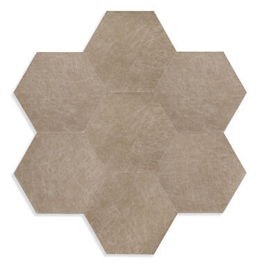 Origin Wallcoverings zelfklevende eco-leer tegels - hexagon - zand beige product