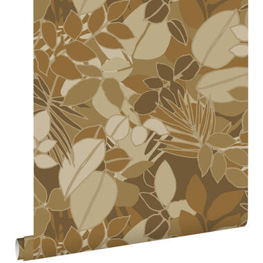 ESTAhome behang - bladeren - bruin en beige - 50 x 900 cm - 139849 product