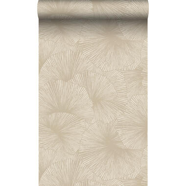 Origin Wallcoverings behangpapier - 3D-motief bladeren - beige - 50 x 900 cm product