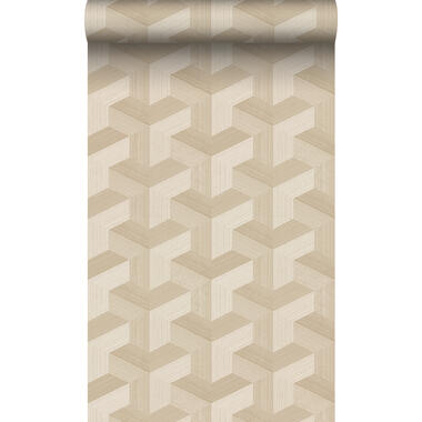 Origin Wallcoverings eco-texture vliesbehang - grafisch 3D motief - beige product