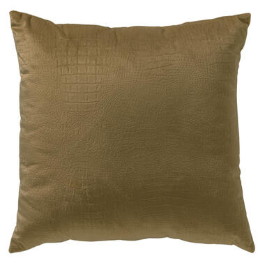 CROCO - Sierkussen 40x40 cm - subtiele kroko print - Military Olive - groen product