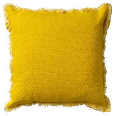 BURTO - Sierkussen 45x45 cm - gewassen katoen - Lemon - geel product