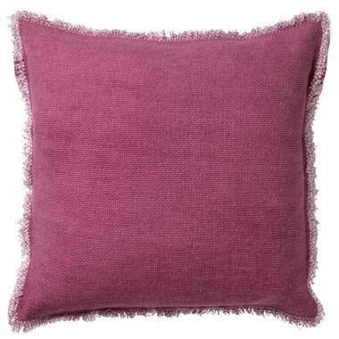 BURTO - Kussenhoes 45x45 cm - gewassen katoen - Heather Rose - roze product