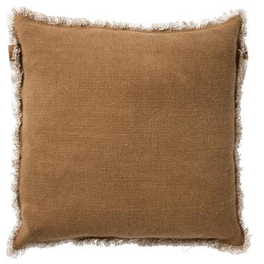 BURTO - Kussenhoes 45x45 cm - gewassen katoen - Tobacco brown - bruin product