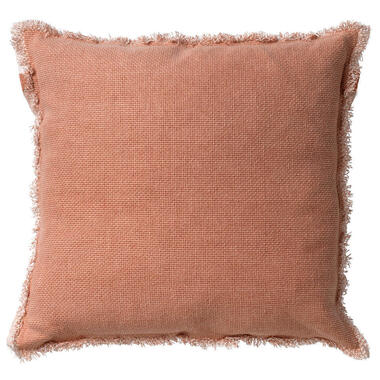 BURTO - Kussenhoes 45x45 cm - gewassen katoen - Muted Clay - roze product