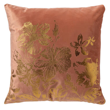 LILY - Kussenhoes 45x45 cm - gouden opdruk - Muted Clay - roze product