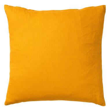 JAMES - Kussenhoes 45x45 cm - duurzaam katoen - effen kleur - Golden Glow - geel product