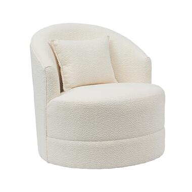 Fauteuil beige - Bouclé - Pivotant - Fauteuil Taavi - Giga Meubel product