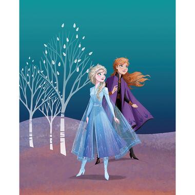 Komar poster - Frozen Anna & Elsa - blauw en paars - 40 x 50 cm product