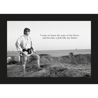 Komar poster - Star Wars Classic Luke Quote - zwart wit - 70 x 50 cm product