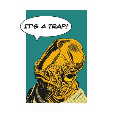 Komar poster - Star Wars Classic Comic Quote Ackbar - okergeel en petrolblauw product