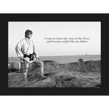 Komar poster - Star Wars Classic Luke Quote - zwart wit - 40 x 30 cm product