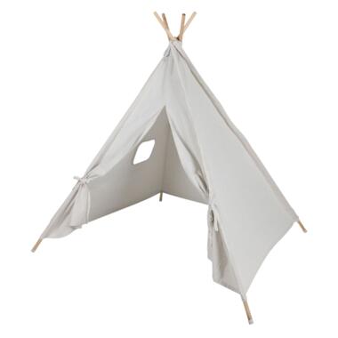 MISOU Tipi Tent Kinderen Speeltent Jongens Meisjes 120x120x150cm Beige Hout product