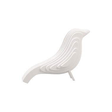 Ornament Silouette Bird - Wit - 21,5x9x16cm product