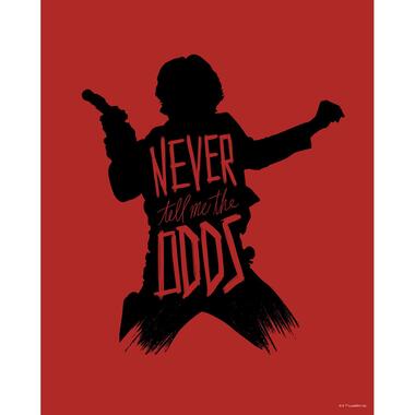 Disney poster - Star Wars Han Solo quotes - rood en zwart - 40 x 50 cm product