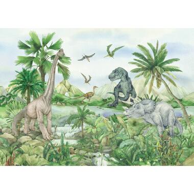 Sanders & Sanders poster - dinosaurussen - groen - 1.1 x 1.55 m product