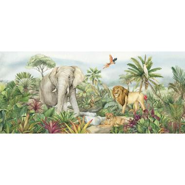 Sanders & Sanders poster - jungle dieren - groen - 0.75 x 1.7 m product