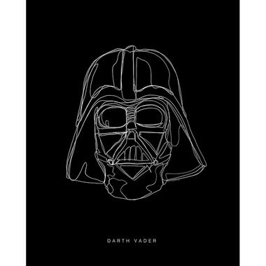 Sanders & Sanders poster - Star Wars Lines Dark Side Vader - zwart wit product