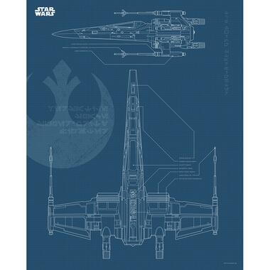 Sanders & Sanders affiche - Star Wars Blueprint X-Wing - bleu foncé product