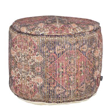 In The Mood Collection Poef - H37 x Ø55 cm - Jute - Multikleur product
