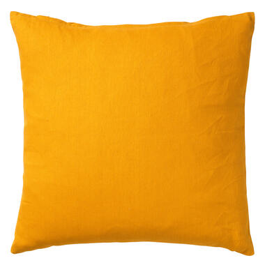 JAMES - Sierkussen 45x45 cm - duurzaam katoen – effen kleur - Golden Glow - geel product