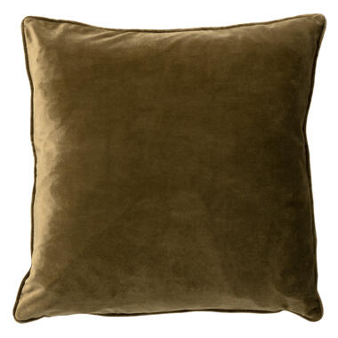 FINN - Kussenhoes 45x45 cm - velvet - effen kleur - Military Olive - groen product