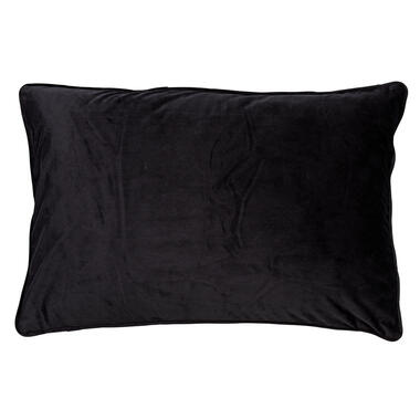 FINN - Kussenhoes 40x60 cm - velvet - effen kleur - Raven - zwart product