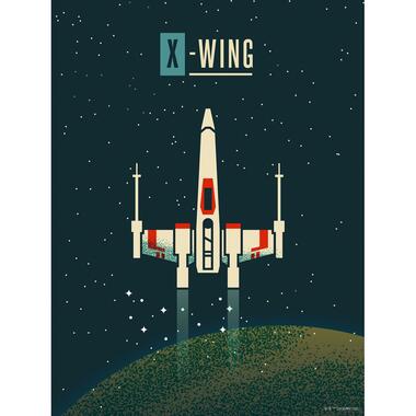 Disney poster - Star Wars X-wing - donkerblauw - 30 cm x 40 cm product