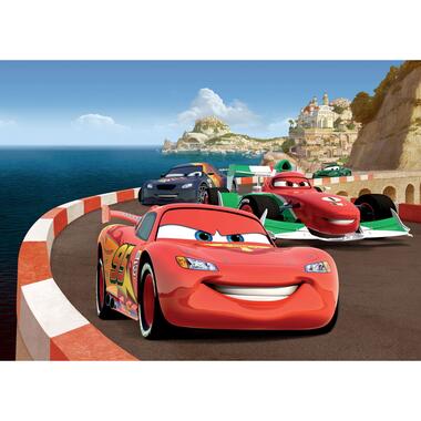 Disney poster papier - Cars - rood, blauw en beige - 1,56 x 1,12 m product