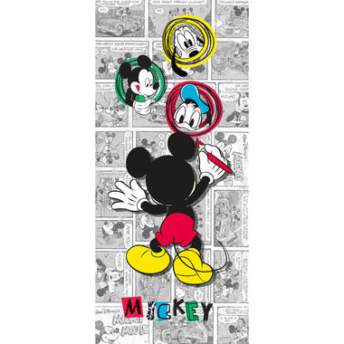 Disney poster - Mickey Mouse - grijs, geel en rood - 90 x 202 cm product