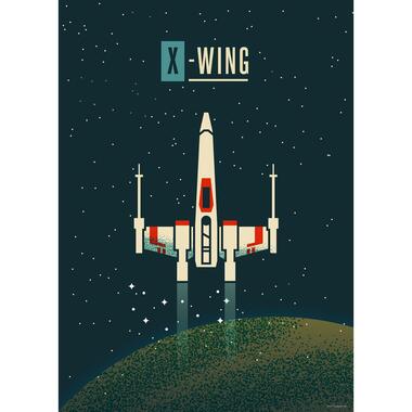 Disney poster - Star Wars X-wing - donkerblauw - 50 cm x 70 cm product