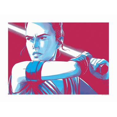 Komar poster - Star Wars Faces Rey - rood en blauw - 40 x 30 cm product