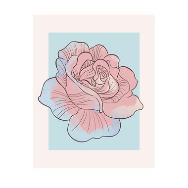 Komar poster - Assepoester - roze en blauw - 40 x 50 cm - 610102 product