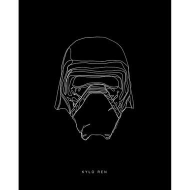 Sanders & Sanders poster - Star Wars Lines Dark Side Kylo - zwart wit product