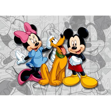 Disney poster - Minnie & Mickey Mouse - grijs, roze en rood - 160 x 110 cm product