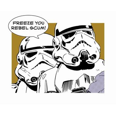 Disney poster - Star Wars Stormtrooper - okergeel, zwart en wit - 50 x 40 cm product