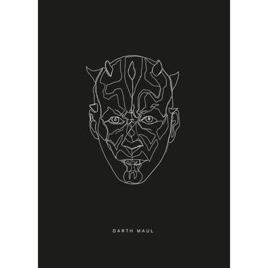 Komar poster - Star Wars Lines Dark Side Maul - zwart wit - 50 x 70 cm product