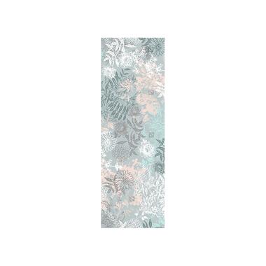 Sanders & Sanders poster - bloemen - blauw, roze en wit - 0,9 x 2,7 m product