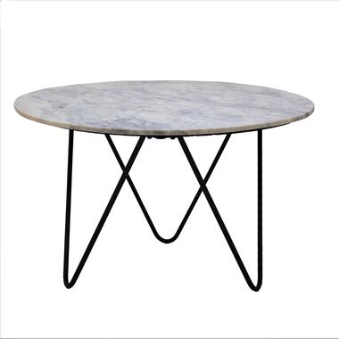 Table de salle à manger ronde Coco - marbre blanc - 125x125x77 cm product