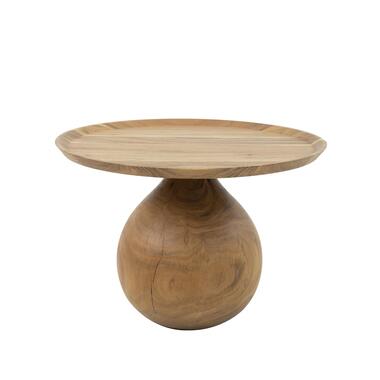 Salontafel Rond 60cm - Naturel Acaciahout - Massieve Voet product