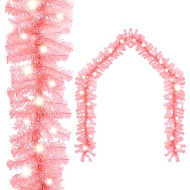 vidaXL Kerstslinger met LED-lampjes 10 m roze product