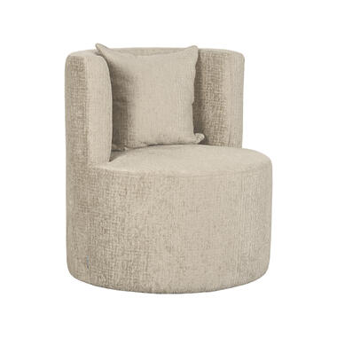 LABEL51 Fauteuil Evy - Beige - Velours - 65 cm product