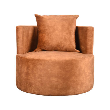 LABEL51 Fauteuil Evy 90x90x75 cm - Ocre - Velours product