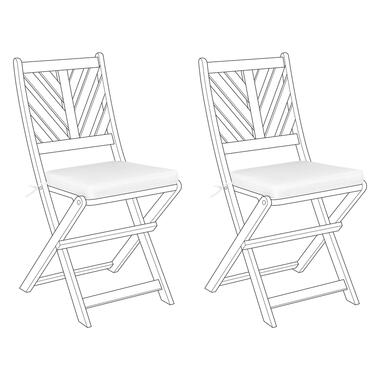 Lot de 2 coussins d'assise Unicolore TERNI 37 x 34 cm Blanc cassé product