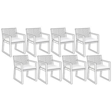 Lot de 8 coussins pour chaise blancs 46 x 46 cm SASSARI product