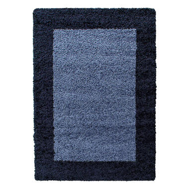 Basic Shaggy Kader vloerkleed Blauw Hoogpolig - 300x400 CM product