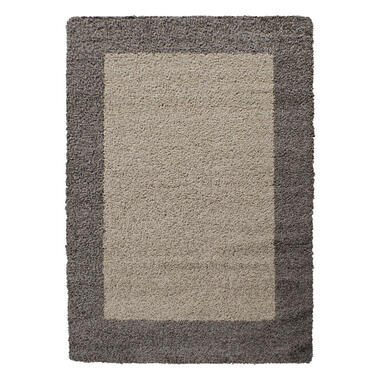 Basic Shaggy Kader vloerkleed Taupe Hoogpolig - 300x400 CM product