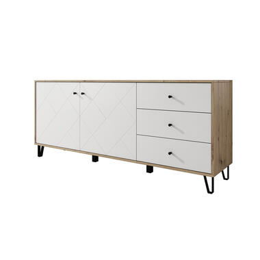 Meubella Dressoir Barlo - Wit - Eiken - 183 cm product