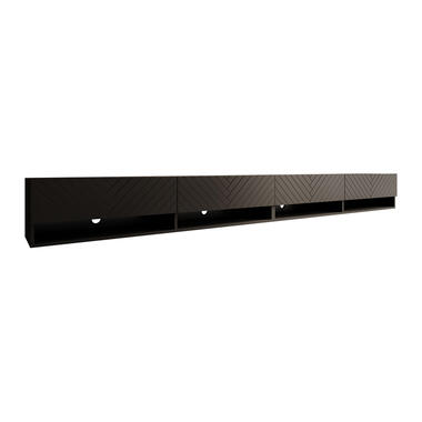 Meubella TV-Meubel Asino - Zwart Visgraat - 280 cm product